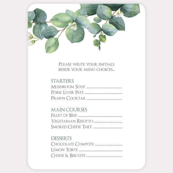 Eucalyptus Garland RSVP Cards