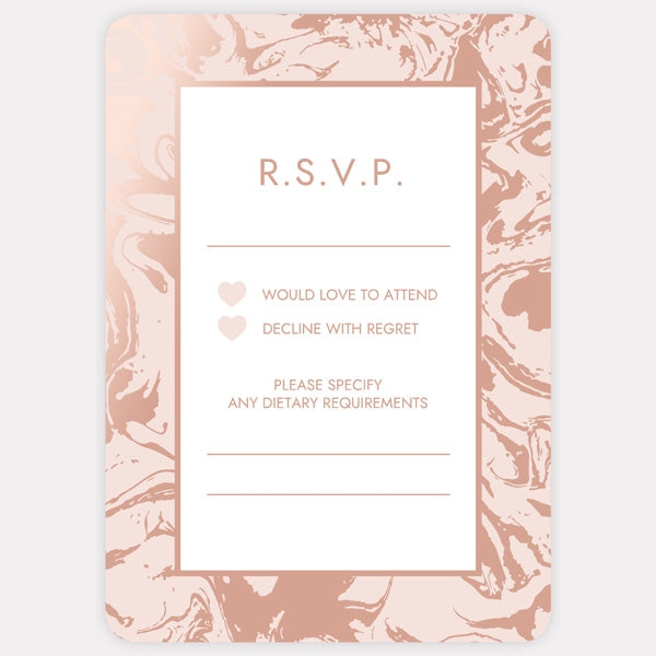 Marble Dream Foil RSVP Cards