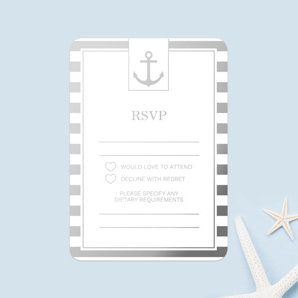 Nautical Stripes - Foil Boutique Wedding Invitations