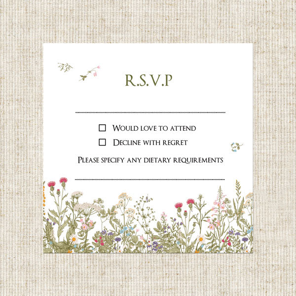 Botanical Garden - Pocketfold Wedding Invitation & RSVP