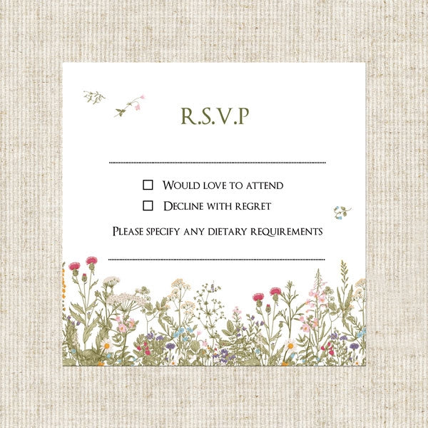 Botanical Garden - Pocketfold Evening Invitation & RSVP