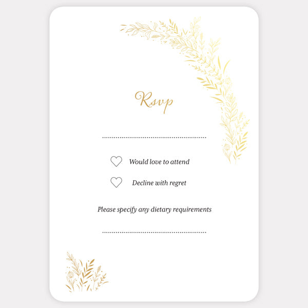 Wildflower Arch - Foil Boutique Wedding Invitation & RSVP