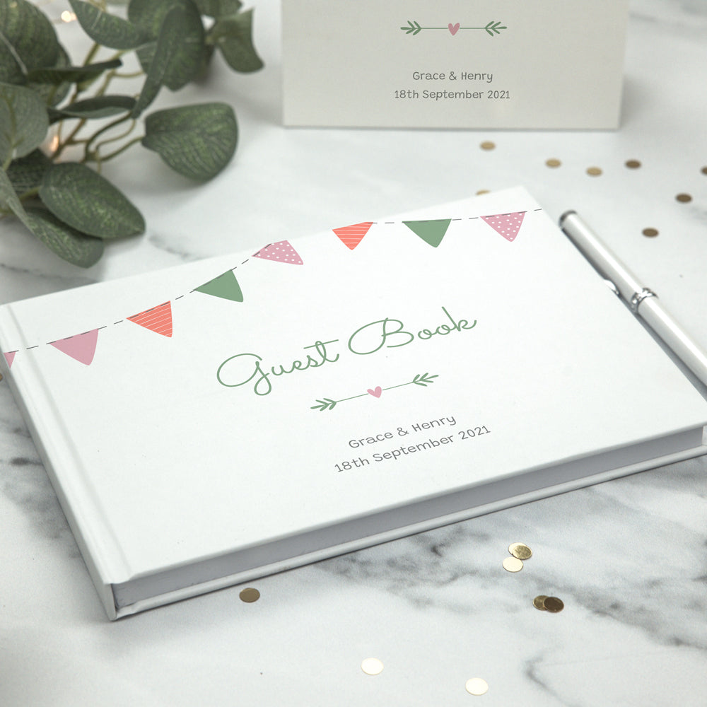 Rustic Bunting - Wedding Guest Book