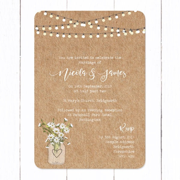 Rustic Mason Jar Flowers Boutique Sample