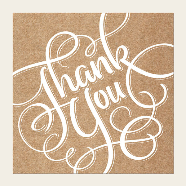 Ready to Write Thank You Cards - Rustic Script - Pack of 10