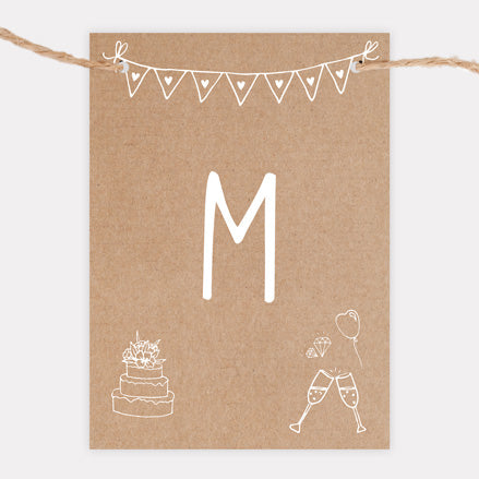 Rustic Wedding Charm - Bunting