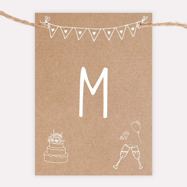 Rustic Wedding Charm - Bunting