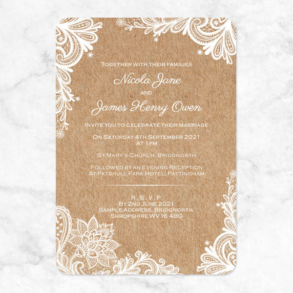 Rustic Wedding Lace Boutique Sample