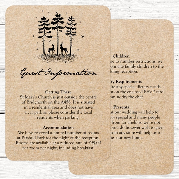 Rustic Winter Woodland - Boutique Evening Invitation