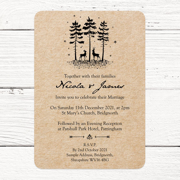 Rustic Winter Woodland Boutique Sample