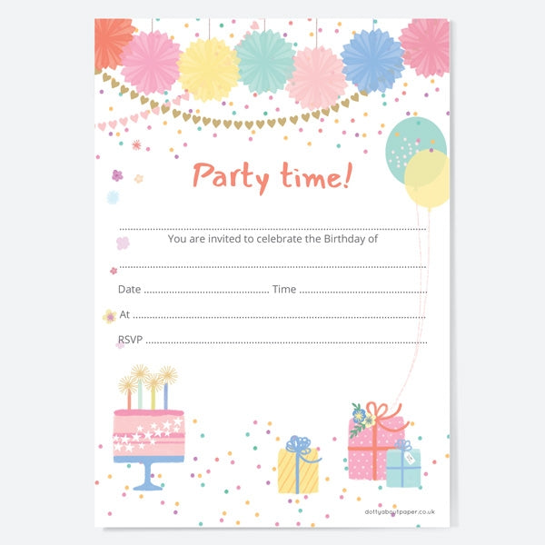 Sweet Pastels - Notelet Invitation - Pack of 20 - Fast Delivery at ...