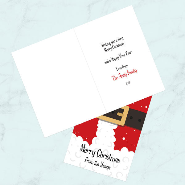 Personalised Christmas Cards - Santa's Suit - Pack of 10
