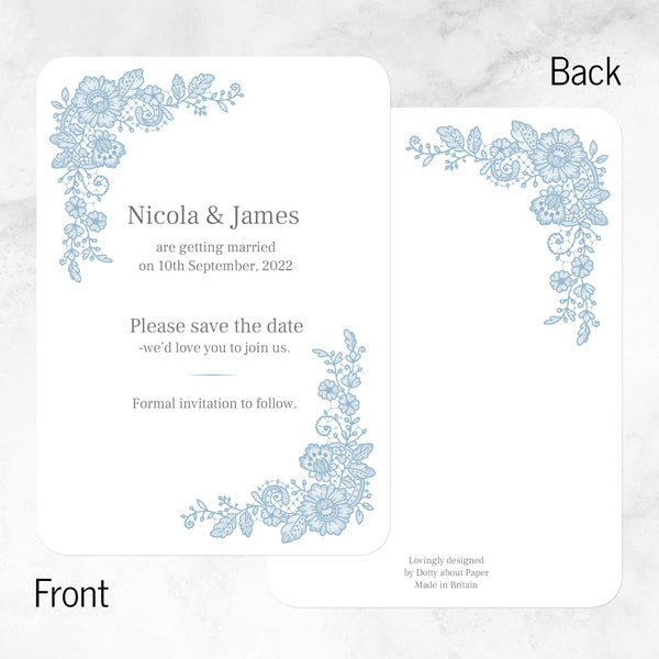 Intricate Lace - Save the Date Cards