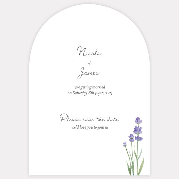 Lavender Save the Date Cards