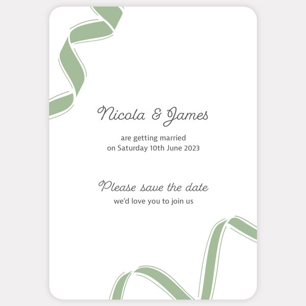 Ribbon Border Save the Date Cards