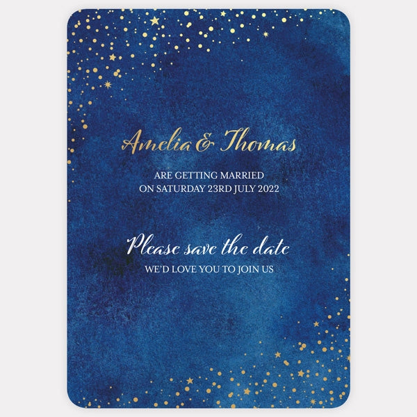 Starry Night Foil Save the Date Cards