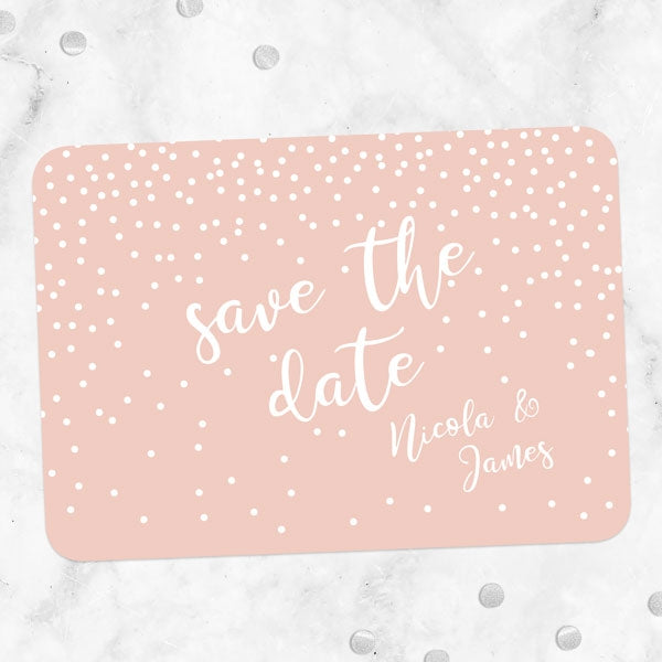 Confetti Script Save the Date Cards