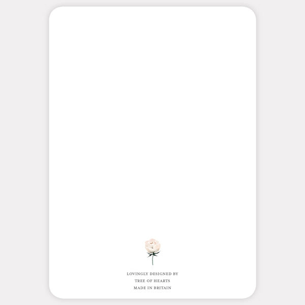 Cream Roses Save the Date Cards