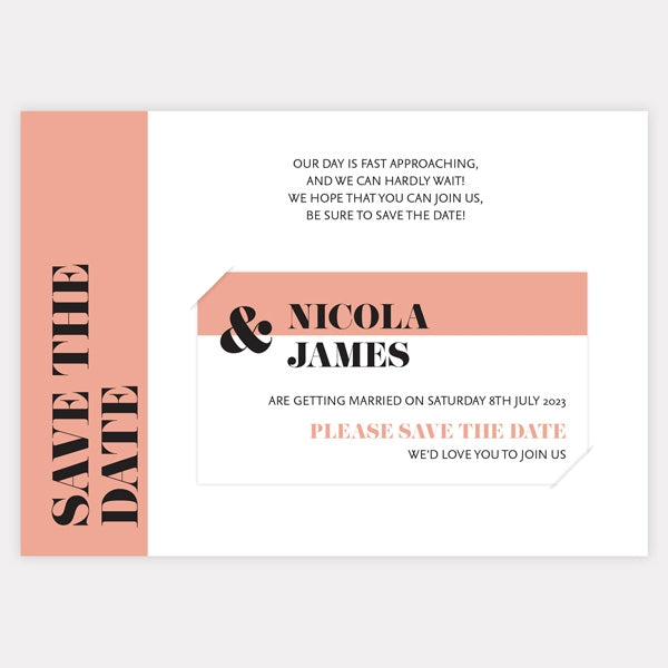 Colour Block Typography Save the Date Magnets