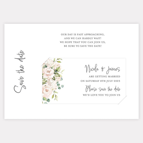 Cream Roses Save the Date Magnets