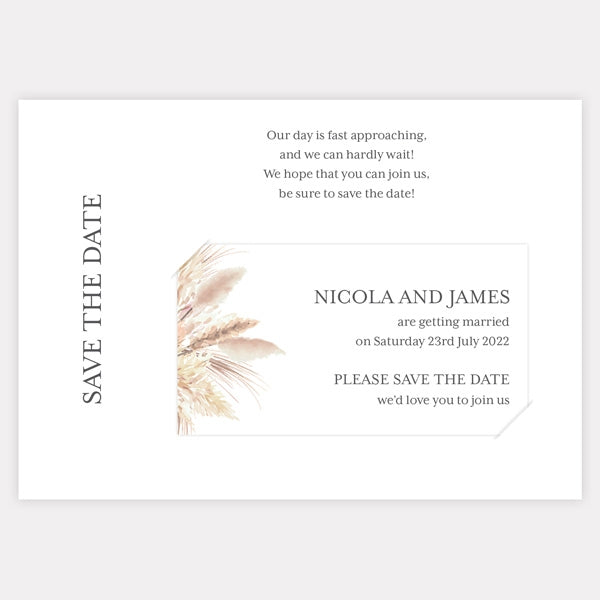 Pampas Grass Save the Date Magnets