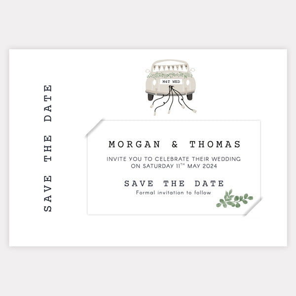 Vintage Classic Car Save the Date Magnets