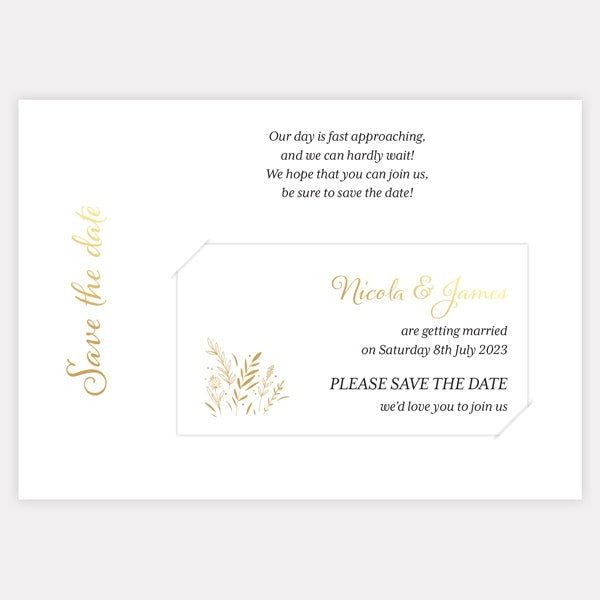 Wildflower Arch Foil Save the Date Magnets
