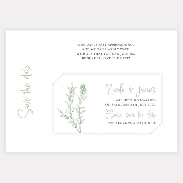 Wildflower Meadow Sketch Iridescent Save the Date Magnets