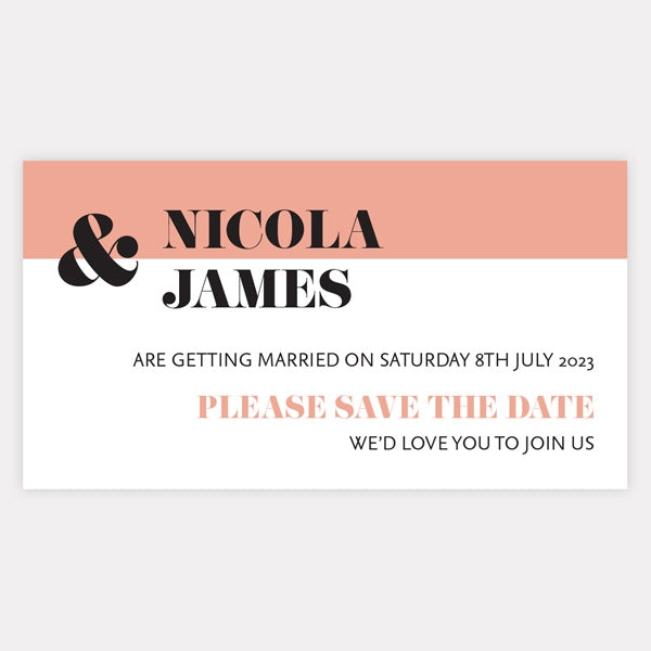 Colour Block Typography Save the Date Magnets