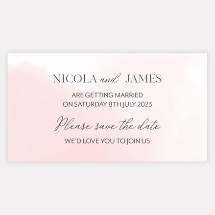 Delicate Inkwash Iridescent Save the Date Magnets