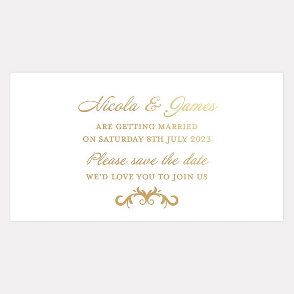 Elegant Monogram Foil Save the Date Magnets