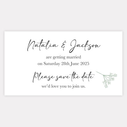 Eucalyptus Heart Save the Date Magnets