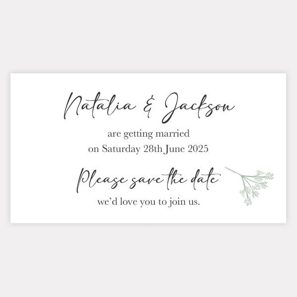 Eucalyptus Heart Save the Date Magnets