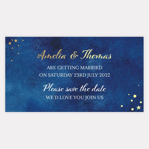 Starry Night Foil Save the Date Magnets