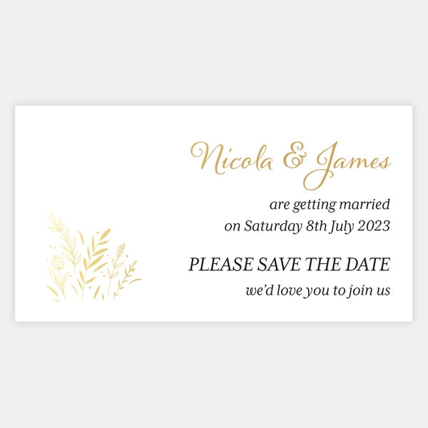 Wildflower Arch Foil Save the Date Magnets