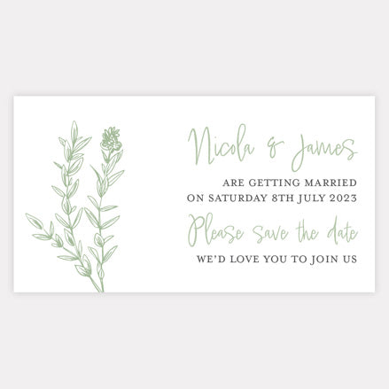 Wildflower Meadow Sketch Iridescent Save the Date Magnets