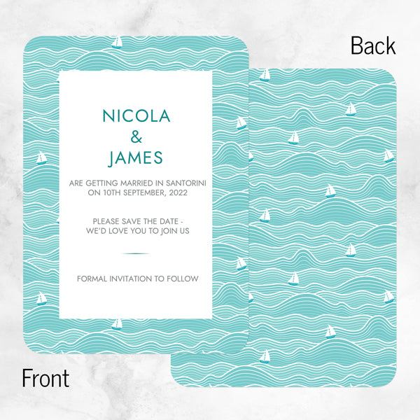 Sail Away With Me - Save the Date Cards