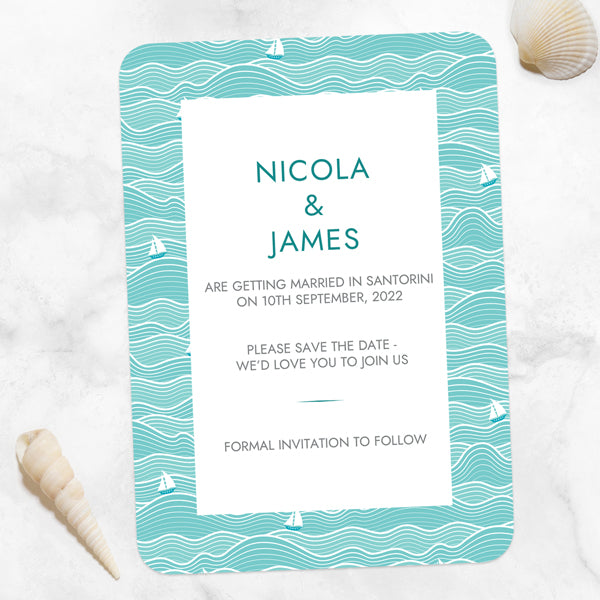 Sail Away With Me - Save the Date Cards