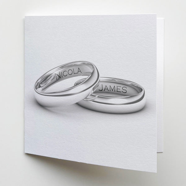 Personalised Wedding Rings Wedding Invitation