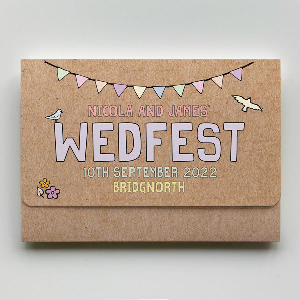 Summer Wedfest - Tri Fold Wedding Invitation & RSVP