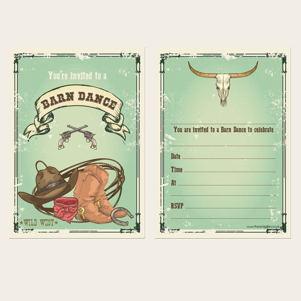 Party Invitations - Barn Dance - Pack of 10