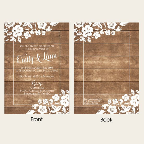 Engagement Party Invitations - Country Lace