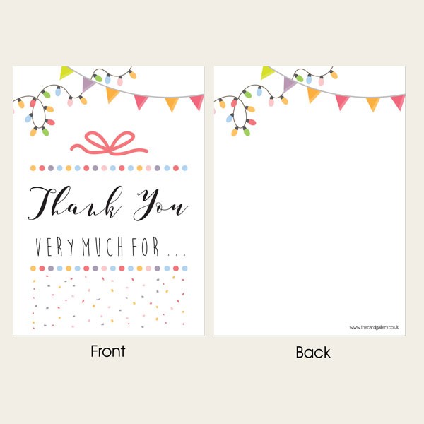 Ready to Write Thank You Cards - Pastel Typography - Pack of 10