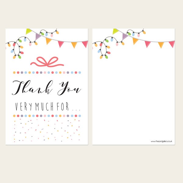 Ready to Write Thank You Cards - Pastel Typography - Pack of 10