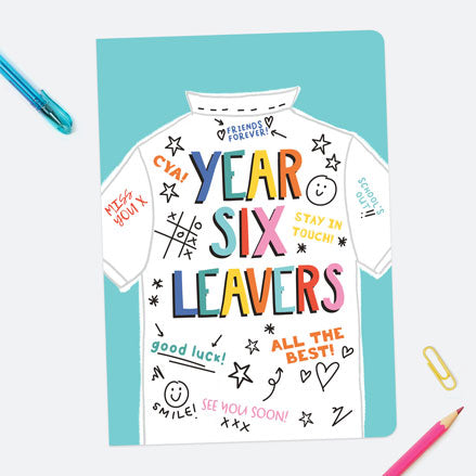 School Shirt - Year 6 - A5 School Leavers Book