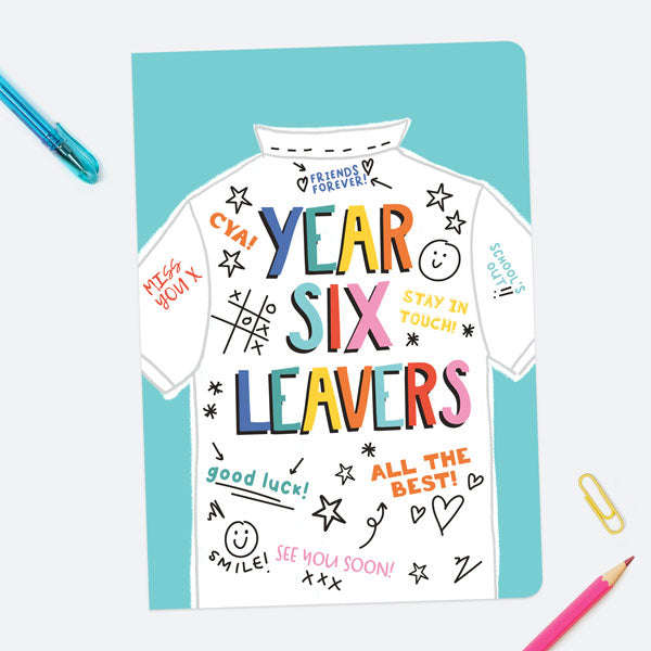 School Shirt - Year 6 - A5 School Leavers Book (07 0069) - Fast ...