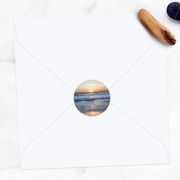 Sea Sunset - Wedding Envelope Seals