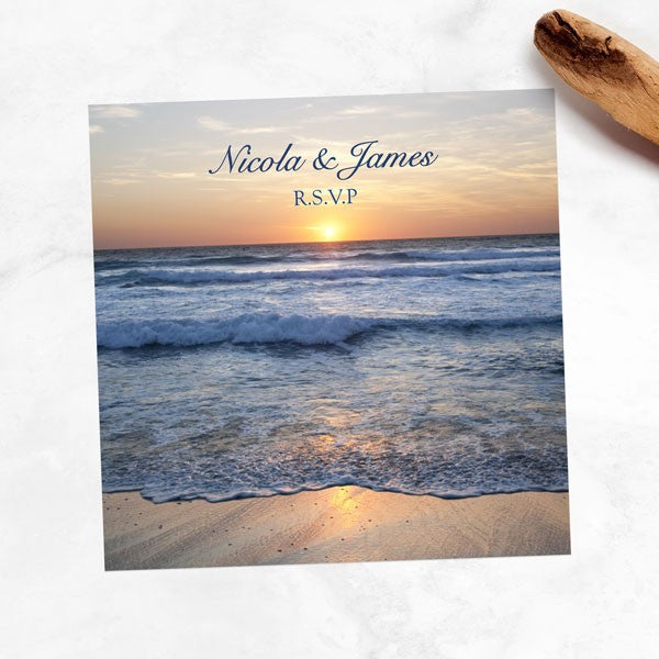 Sea Sunset - Wedding RSVP Cards