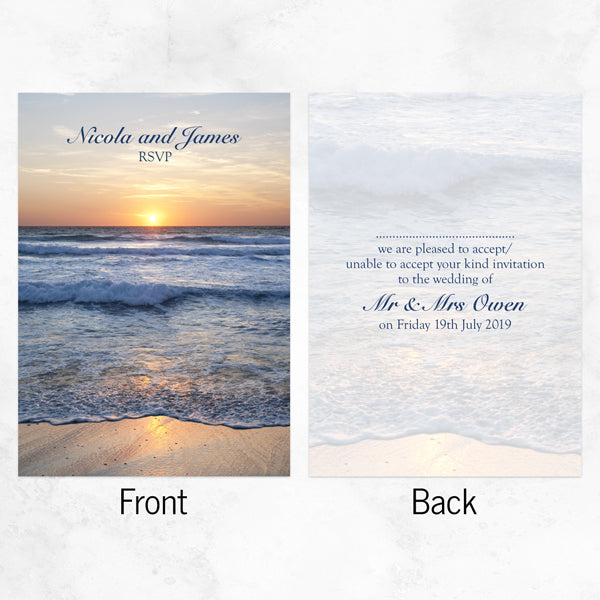 Sea Sunset - Wedding RSVP Cards