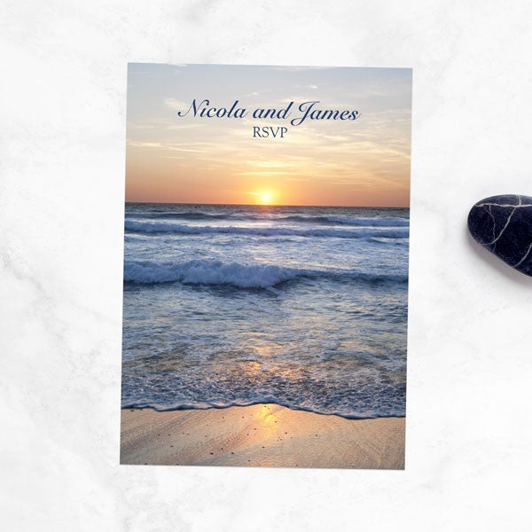 Sea Sunset - Wedding RSVP Cards